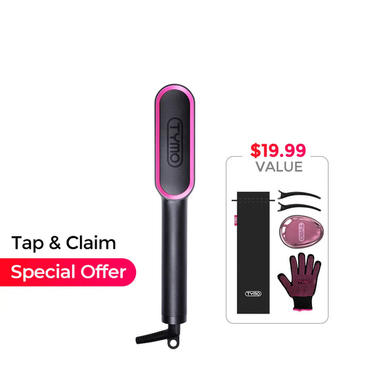 TYMO RING Series - TYMO RING or TYMO RING plus or TYMO FLIPRO 2-In-1 Straightener Comb for Frizz-Free Styling, Ionic Titanium Brush, 9 Temp & LED, Multifunctional Brush, Fast Heat, Each Sold Separately; Summervibes Plancha De Cabello, Mothersdaygift