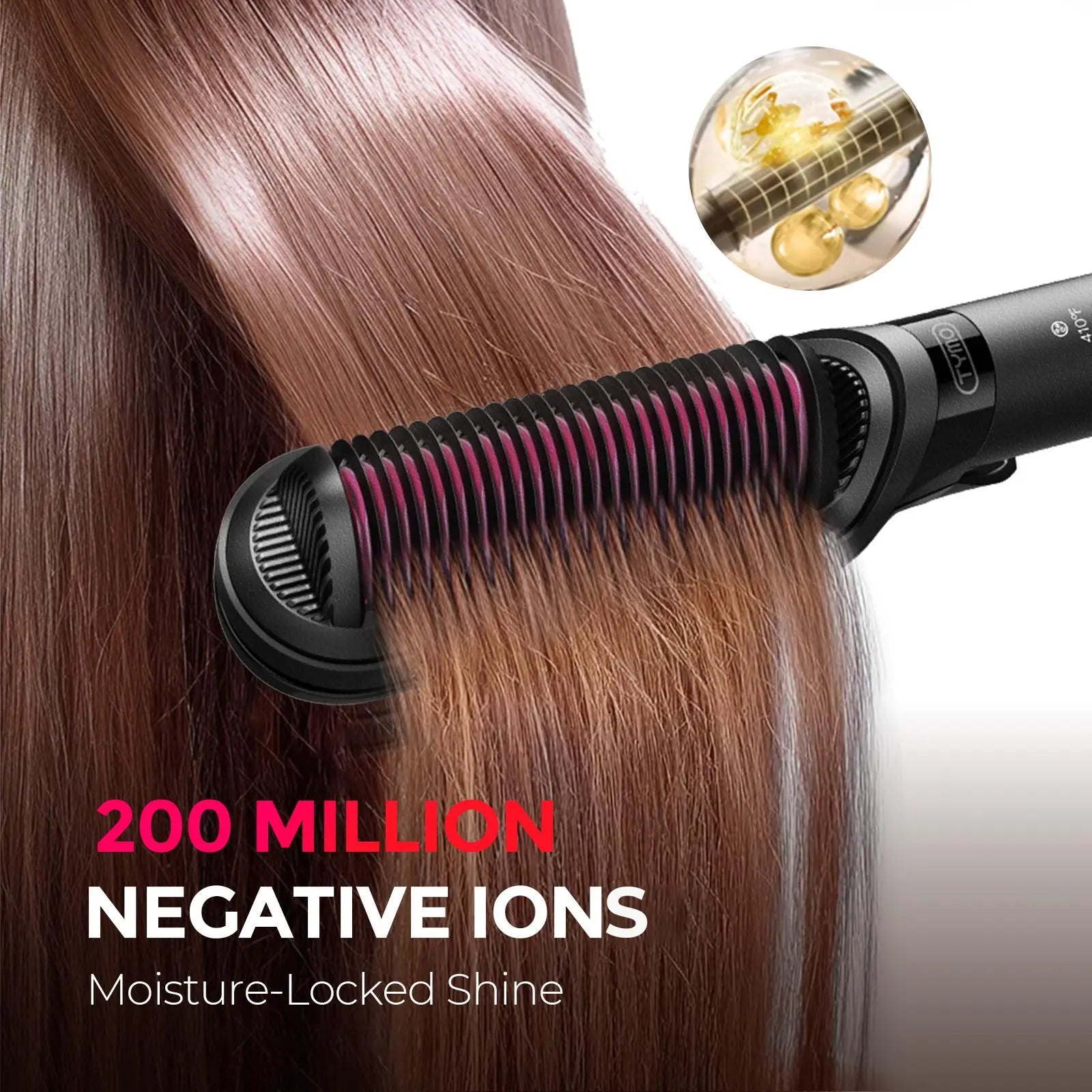 TYMO RING Series - TYMO RING or TYMO RING plus or TYMO FLIPRO 2-In-1 Straightener Comb for Frizz-Free Styling, Ionic Titanium Brush, 9 Temp & LED, Multifunctional Brush, Fast Heat, Each Sold Separately; Summervibes Plancha De Cabello, Mothersdaygift