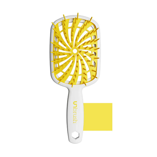 Unbrush plus Detangling Hair Brush, Gentle Tangle Release, Reduced Dreakage, Decreases Hair Drying Time, Easy-To-Clean, Ultra Light, Soft Bristle by FHI HEAT
