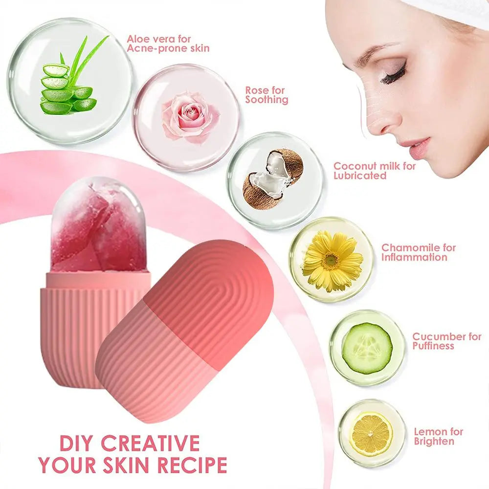 Ice Face Roller, DIY Face Massage Roller, Facial Ice Roller for Face, Eyes & Joints, Ice Compress Skin Care Tool for Women & Men