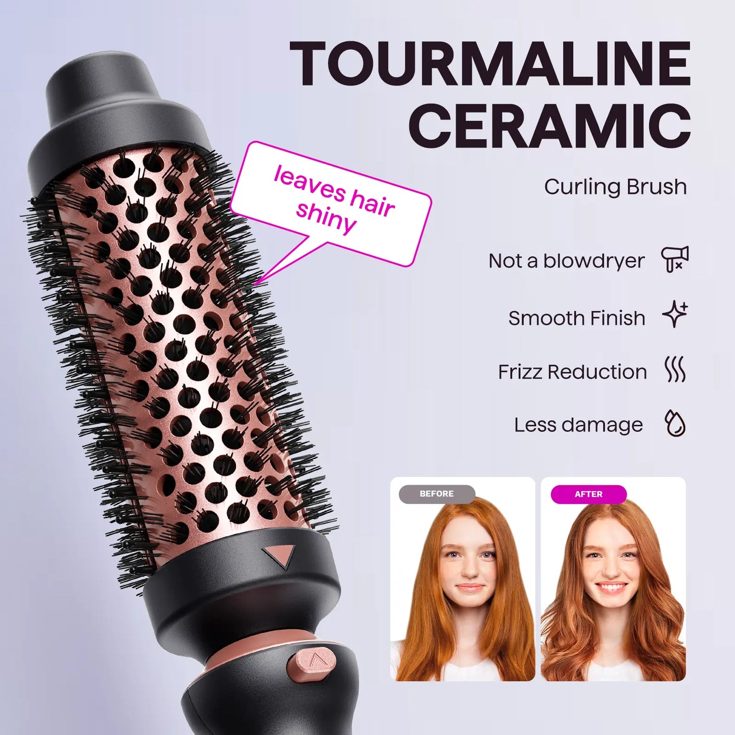 Wavytalk Multi-Curl 5-In-1 Ceramic Curling Wand Set, Fast Heat up Curling Wand from 1/2 to 1 1/4 Inch and a Thermal Brush, Dual Voltage Curling Iron