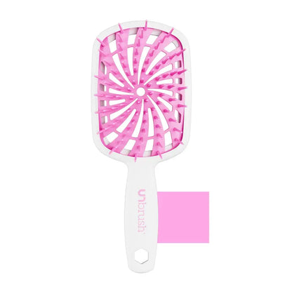 Unbrush plus Detangling Hair Brush, Gentle Tangle Release, Reduced Dreakage, Decreases Hair Drying Time, Easy-To-Clean, Ultra Light, Soft Bristle by FHI HEAT