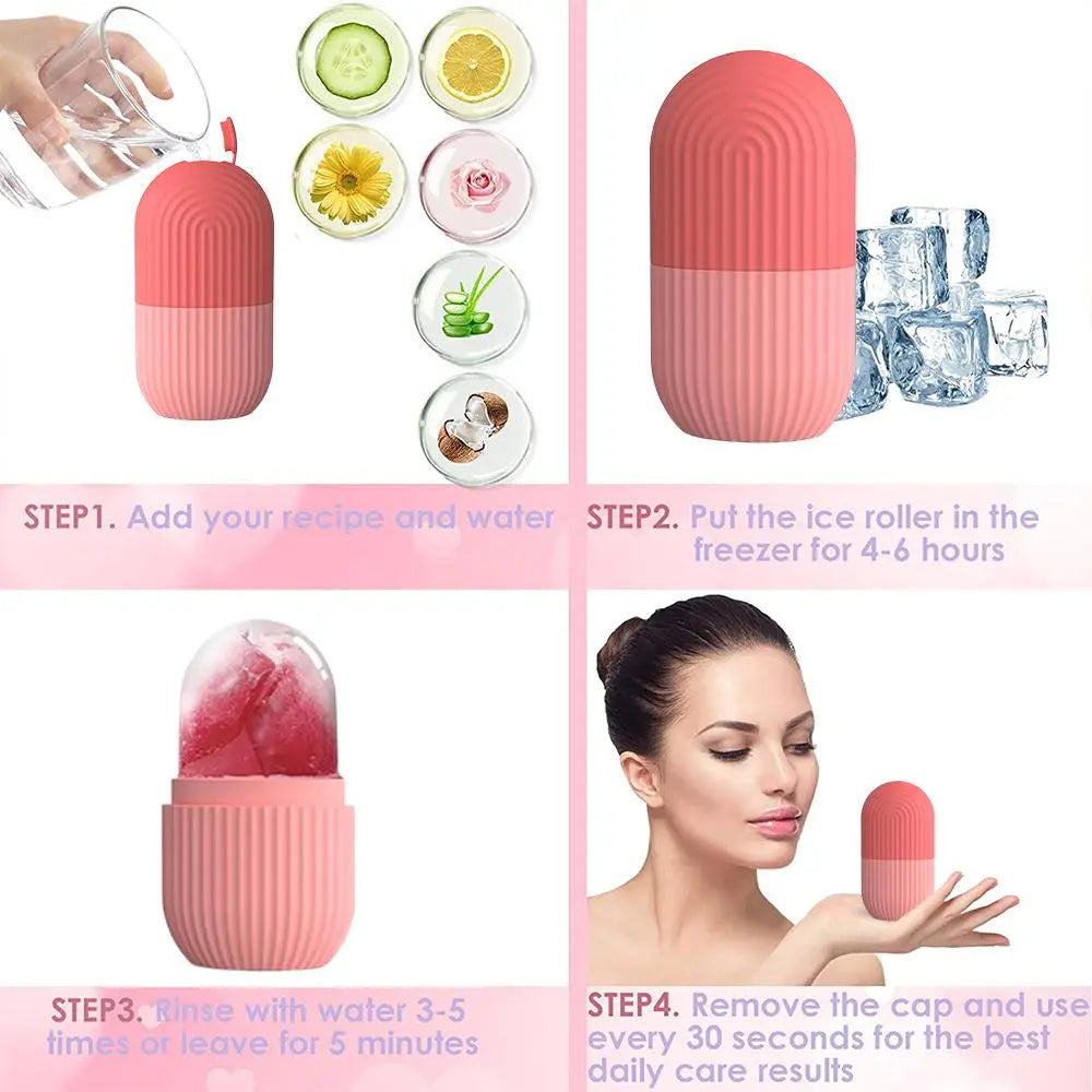 Ice Face Roller, DIY Face Massage Roller, Facial Ice Roller for Face, Eyes & Joints, Ice Compress Skin Care Tool for Women & Men
