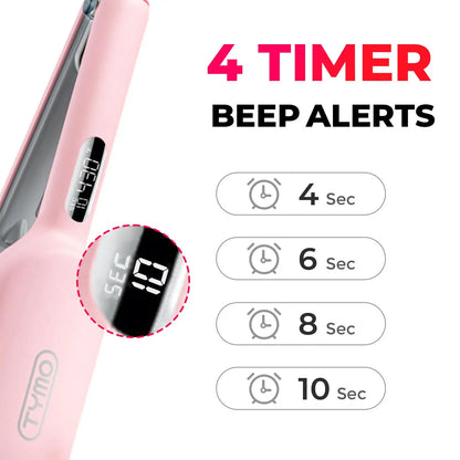 TYMO ROVY 1.25-Inch Beach Waves Curling Wand with Ionic Ceramic 3-Barrel Crimper for Women, Dual Voltage, Anti-Scald, Easy to Use, Mermaid Hair, Gift Box Ready; Travel Hair Tools; Adjustable Volumizing Curler Summervibes Mothersdaygift