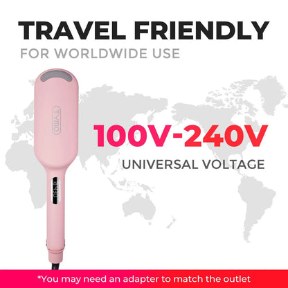 TYMO ROVY COMPACT - 1-Inch Deep Waves Crimper, Negative-Ionic for Smooth Hollywood & Mermaid Waves, Curler Roller Styling Tool, Gift Ready; Ionic Ceramic French Curling Iron; Travel Tools; Adjustable Volumizing Curler Summervibes Mothersdaygift
