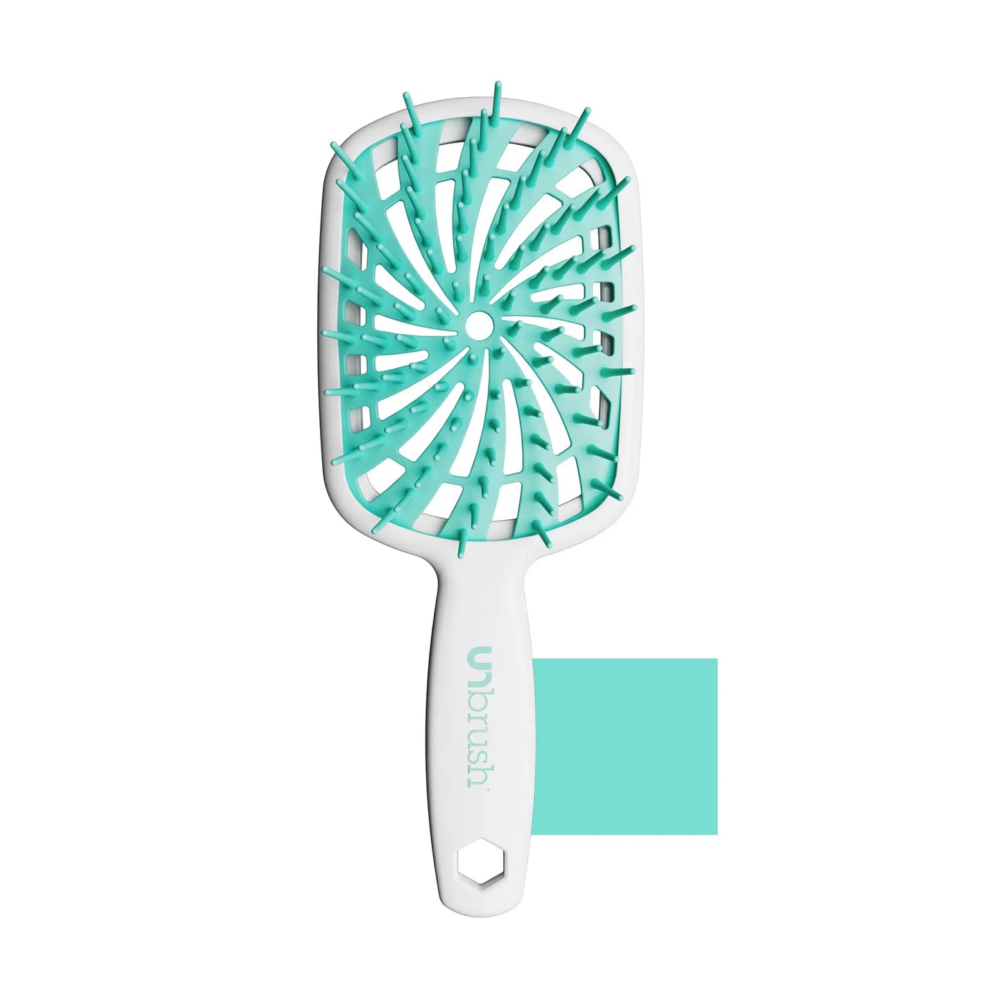 Unbrush plus Detangling Hair Brush, Gentle Tangle Release, Reduced Dreakage, Decreases Hair Drying Time, Easy-To-Clean, Ultra Light, Soft Bristle by FHI HEAT