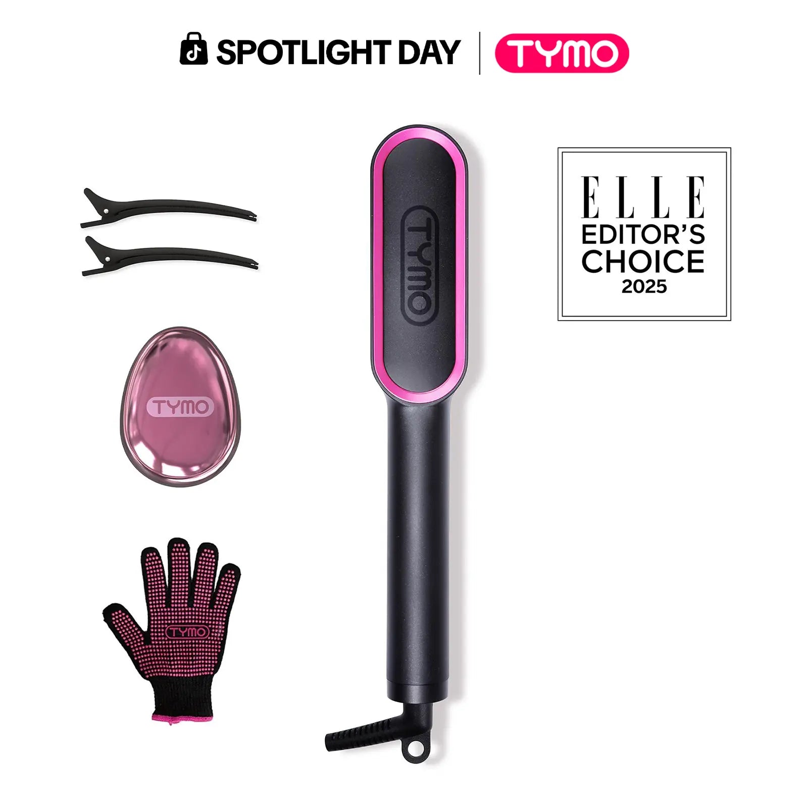 TYMO RING Series - TYMO RING or TYMO RING plus or TYMO FLIPRO 2-In-1 Straightener Comb for Frizz-Free Styling, Ionic Titanium Brush, 9 Temp & LED, Multifunctional Brush, Fast Heat, Each Sold Separately; Summervibes Plancha De Cabello, Mothersdaygift