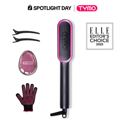 TYMO RING Series - TYMO RING or TYMO RING plus or TYMO FLIPRO 2-In-1 Straightener Comb for Frizz-Free Styling, Ionic Titanium Brush, 9 Temp & LED, Multifunctional Brush, Fast Heat, Each Sold Separately; Summervibes Plancha De Cabello, Mothersdaygift