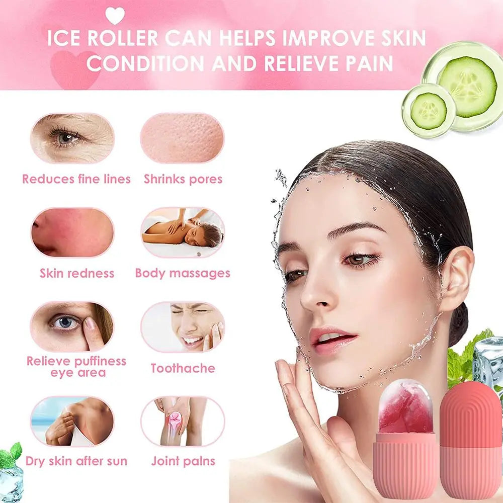Ice Face Roller, DIY Face Massage Roller, Facial Ice Roller for Face, Eyes & Joints, Ice Compress Skin Care Tool for Women & Men