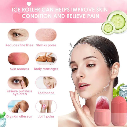 Ice Face Roller, DIY Face Massage Roller, Facial Ice Roller for Face, Eyes & Joints, Ice Compress Skin Care Tool for Women & Men
