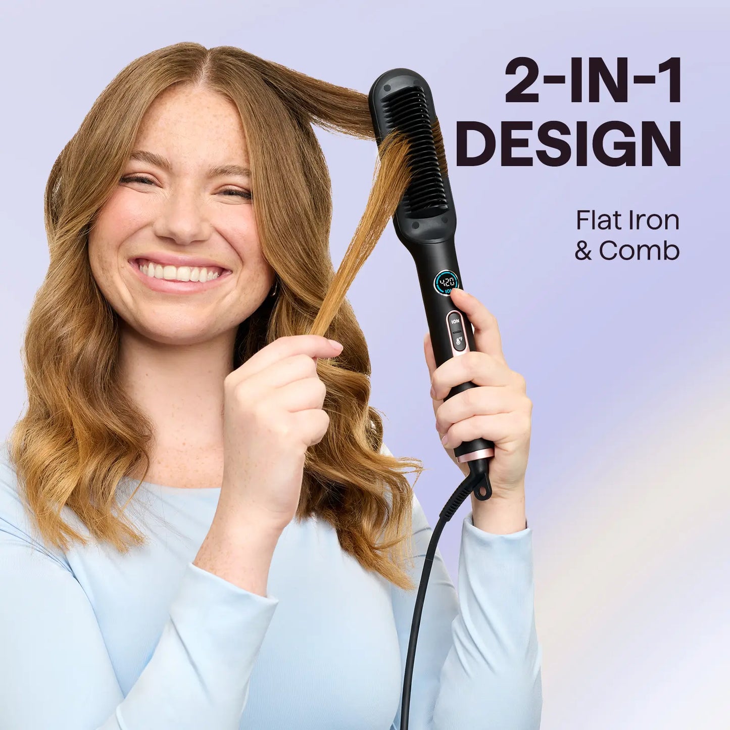 Wavytalk Sleek Sweep Ionic Hair Straightener Brush