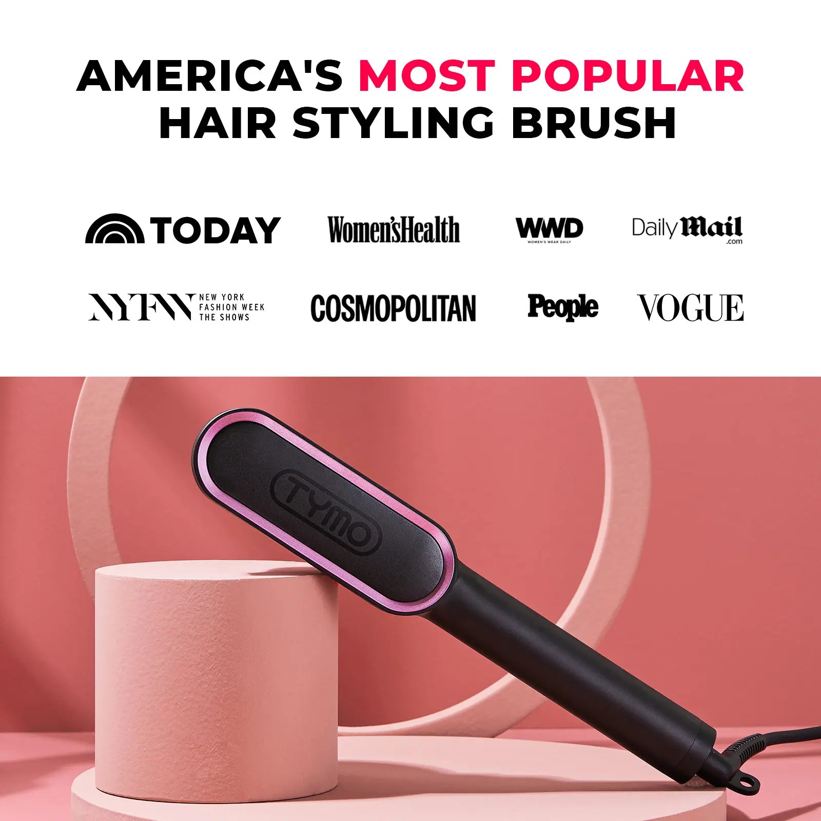 TYMO RING Series - TYMO RING or TYMO RING plus or TYMO FLIPRO 2-In-1 Straightener Comb for Frizz-Free Styling, Ionic Titanium Brush, 9 Temp & LED, Multifunctional Brush, Fast Heat, Each Sold Separately; Summervibes Plancha De Cabello, Mothersdaygift
