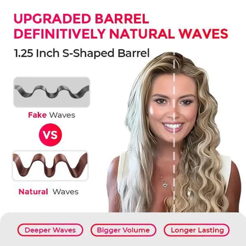 TYMO ROVY COMPACT - 1-Inch Deep Waves Crimper, Negative-Ionic for Smooth Hollywood & Mermaid Waves, Curler Roller Styling Tool, Gift Ready; Ionic Ceramic French Curling Iron; Travel Tools; Adjustable Volumizing Curler Summervibes Mothersdaygift