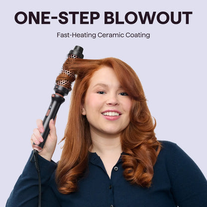 Wavytalk Multi-Curl 5-In-1 Ceramic Curling Wand Set, Fast Heat up Curling Wand from 1/2 to 1 1/4 Inch and a Thermal Brush, Dual Voltage Curling Iron