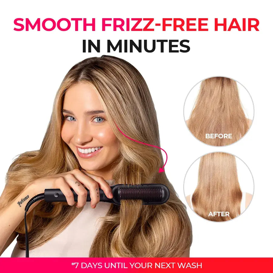 TYMO RING Series - TYMO RING or TYMO RING plus or TYMO FLIPRO 2-In-1 Straightener Comb for Frizz-Free Styling, Ionic Titanium Brush, 9 Temp & LED, Multifunctional Brush, Fast Heat, Each Sold Separately; Summervibes Plancha De Cabello, Mothersdaygift