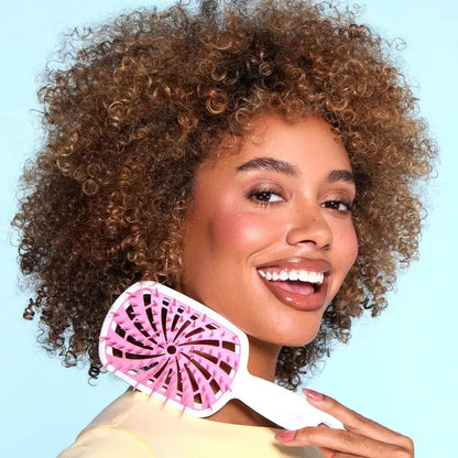 Unbrush plus Detangling Hair Brush, Gentle Tangle Release, Reduced Dreakage, Decreases Hair Drying Time, Easy-To-Clean, Ultra Light, Soft Bristle by FHI HEAT